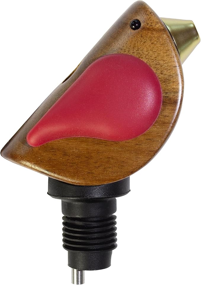 Songbird Specialties Singing Bird Wine Bottle Pourer, Red