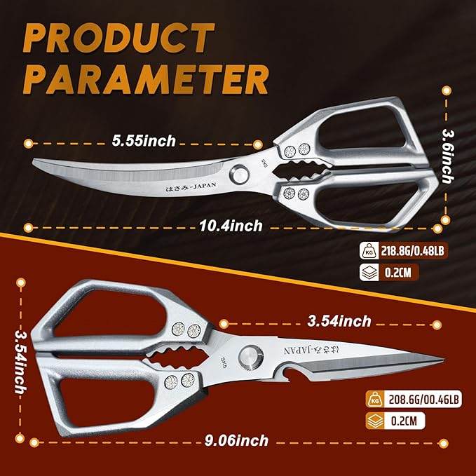 Huusk Kitchen Scissors for Food - Multifunction Kitchen Shears Heavy Duty