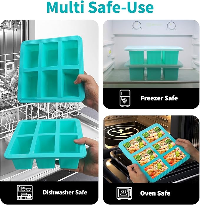 1 Cup Silicone Freezer Trays with Lid