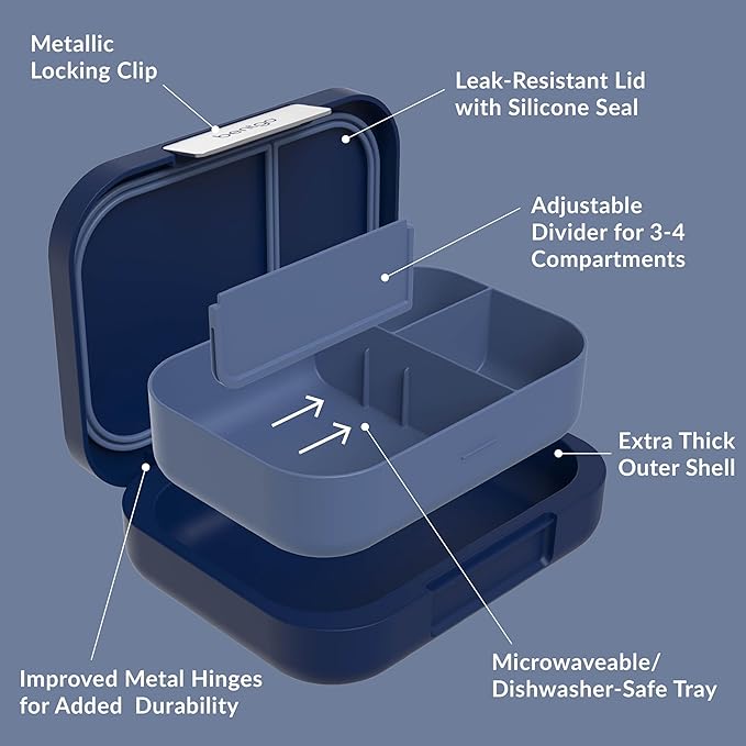 Bentgo Modern Adult Bento Lunch Box with 3-4 Compartments