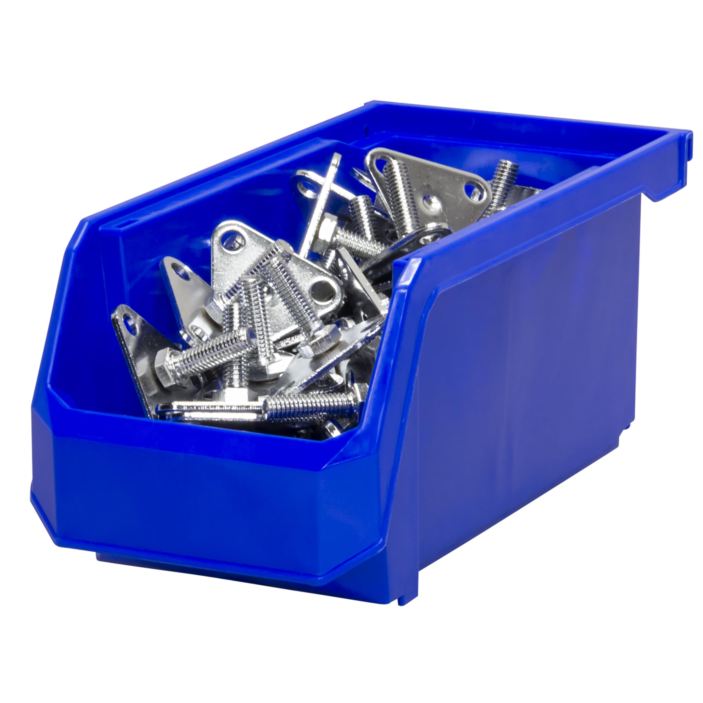 ReadySpace Medium Stackable Plastic Storage Bins, 8-Pack, Blue