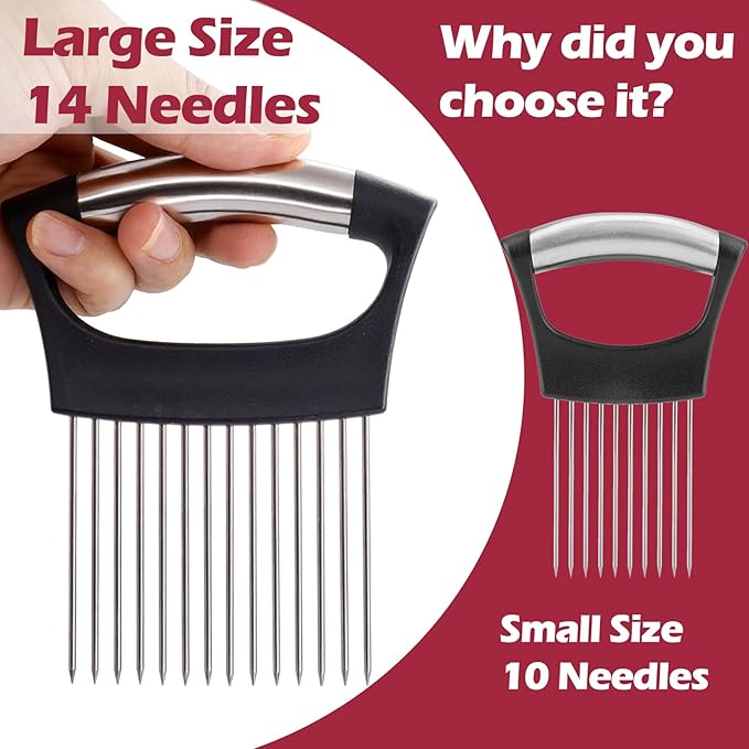 JAYVAR Extra-Large Onion Holder for Slicing, 304 Stainless Steel