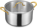 BEZIA 10 QT Stock Pot with Lid, Full Clad Tri-Ply Stainless Steel Soup Pot