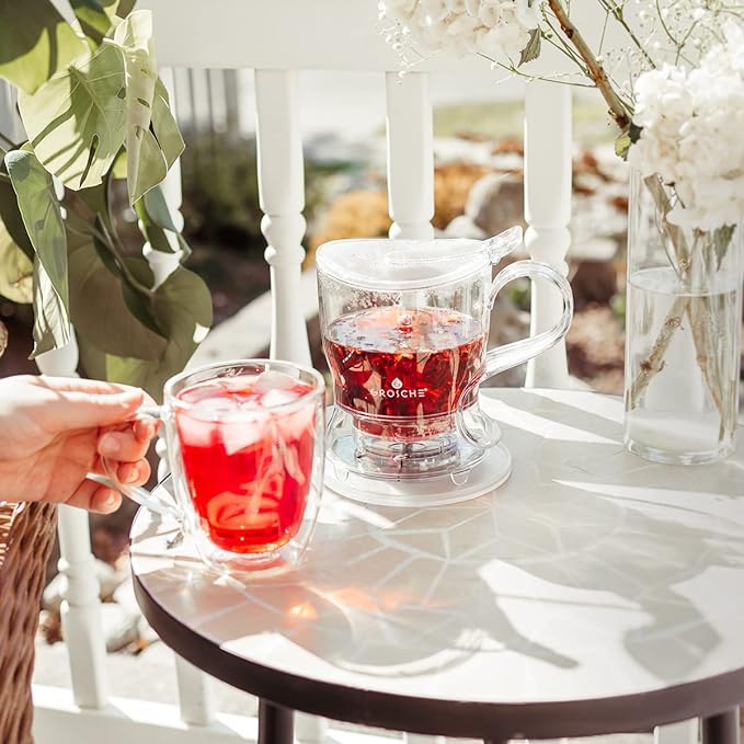 GROSCHE Aberdeen Smart Tea Maker BPA-Free Tea Infuser Clear 17.7 oz (525ml)