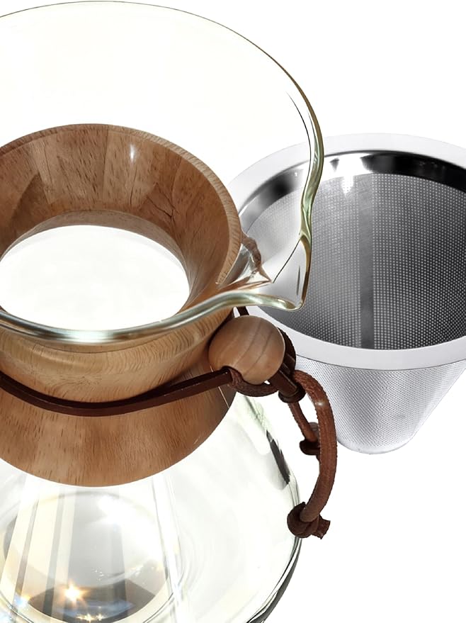 AGOGO Pour Over Coffee Maker Set, 34oz Slim Style, 304 Stainless Filter
