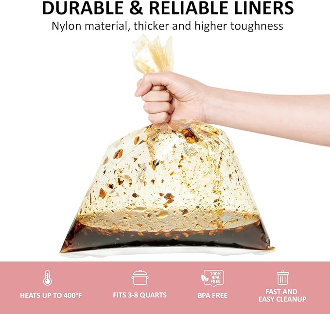 ebelbo Large Size 36 Count Slow Cooker Liners, BPA-Free