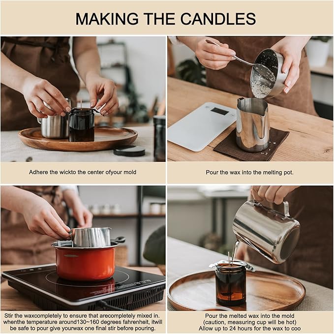 CLTNIKET Candle Making Soy Wax-2 lb Bag（32oz）-Pure Nature DIY Soy Wax Flakes