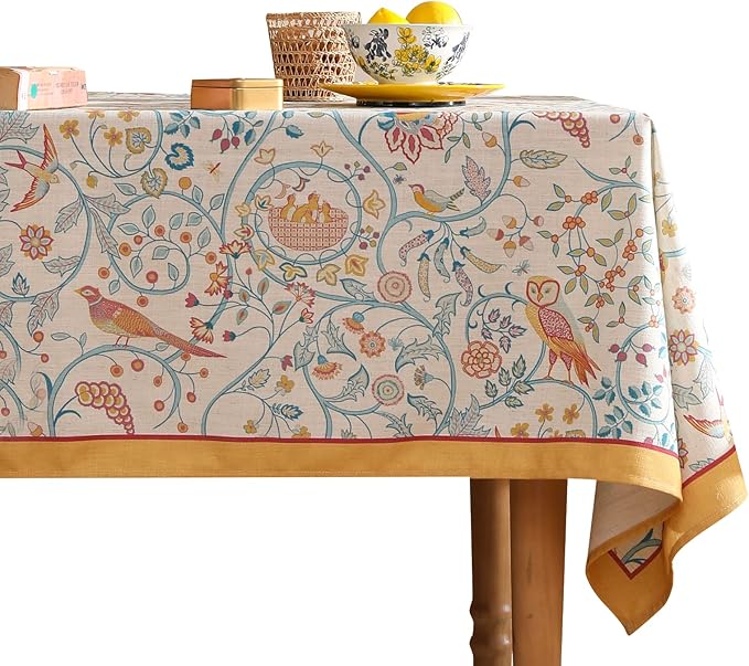 patdrea Vintage French Linen Tablecloth,Rectangular,118"x67"-Magnolia