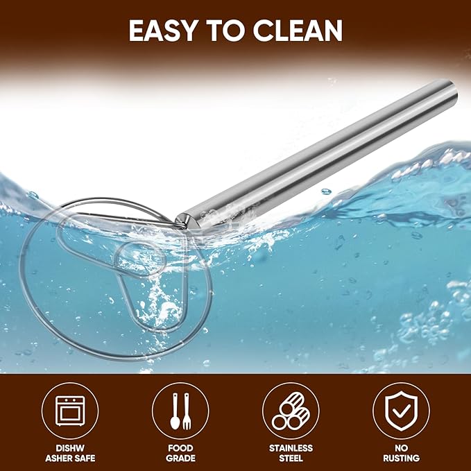 Maxjoy Danish Dough Whisk Stainless Steel for Sourdough Bread