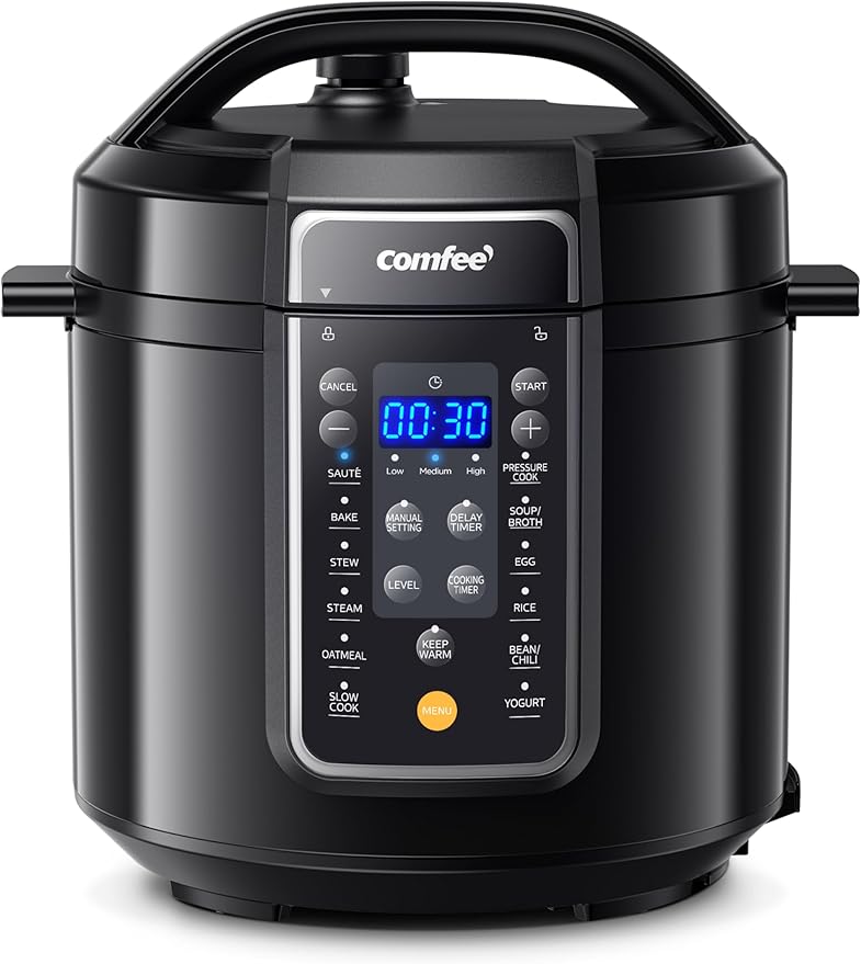 COMFEE' 12-in-1 Electric Pressure Cooker, 6 Quarts, Nonstick Pot