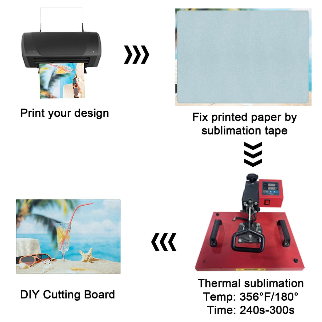 2 Pcs sublimation cutting board blanks，11 x 7.87 Inch sublimation cutting boards，Textured Sublimation Anti Slip Cutting Board Heat Scratch Resistant Blank Cutting Board