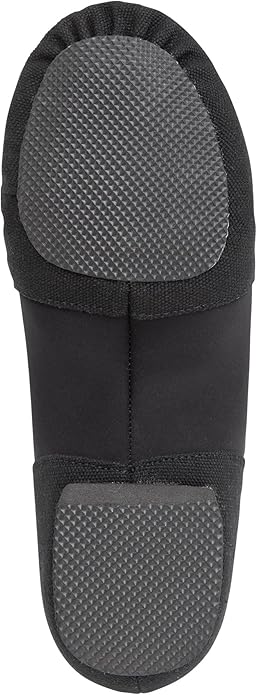 Linodes Unisex 09 Canvas Upper Slip-on Jazz Shoe for Women and Men's Dance Shoes-Black 8.5M