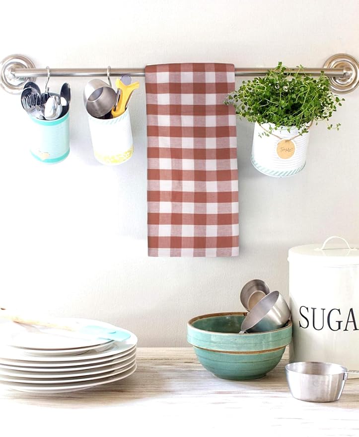 Urban Villa Cloth Napkins Cotton 20x20 (Set of 12) Rust