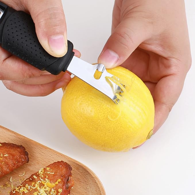 Pisol 3 in 1 Citrus Zester Tool, Lemon Citrus, Orange Zester and Grater