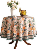 patdrea Designer French Linen Tablecloth,Round,Diameter 67"-Palladin A