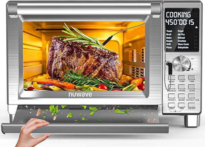 Nuwave Bravo XL Pro Air Fryer Toaster Oven, Improved 100% Super Convection