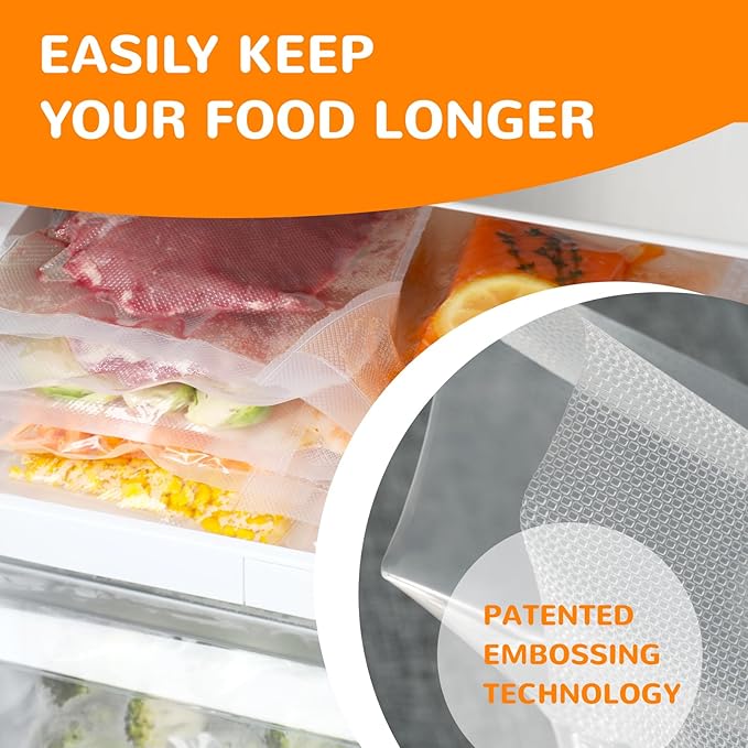 Wevac Vacuum Sealer Bags for Food, 11"x150' Roll, Fits Food Saver Machines