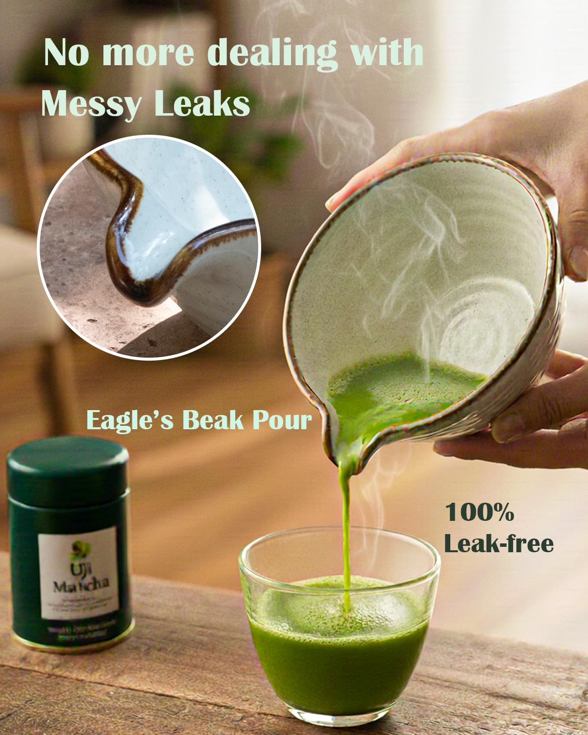 Zzlright Matcha Whisk Set,Matcha Set,Matcha Kit,Matcha Bowl with Spout,Scoop,Sifter,Bamboo Whisk,Chasen Holder,Mothers Day Gifts for Mom Women her Grifend,Gifts for Christmas