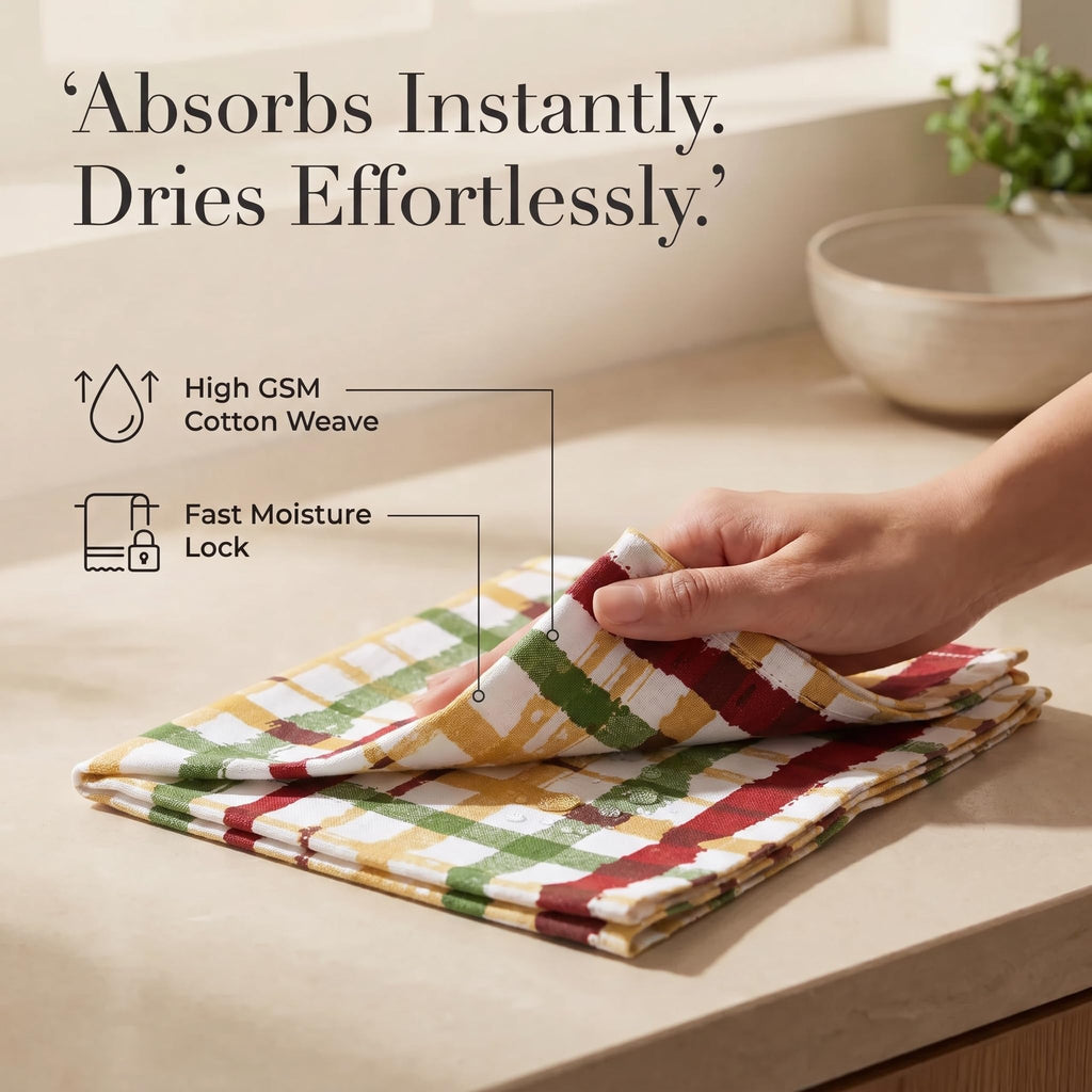 Urban Villa Cloth Napkins Cotton 20x20 (Set of 12) Check Print