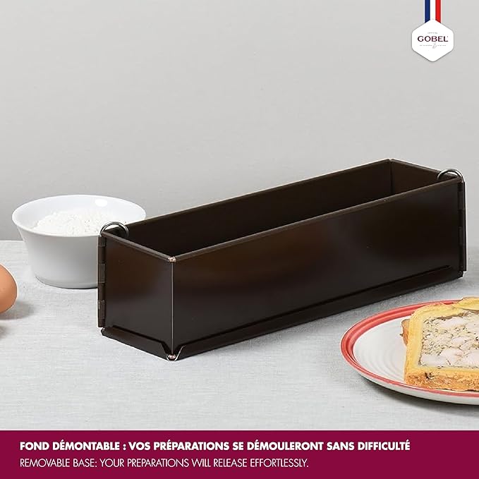 Gobel Loaf Pan/Pate Mold – Non-Stick – Removable Bottom – Professional Terrine Pan – 19 5/8" x 3 1/8"