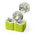 Ice Molds, Large Easy-Release Cube with Flower Pattern, Set of 2, Deco
