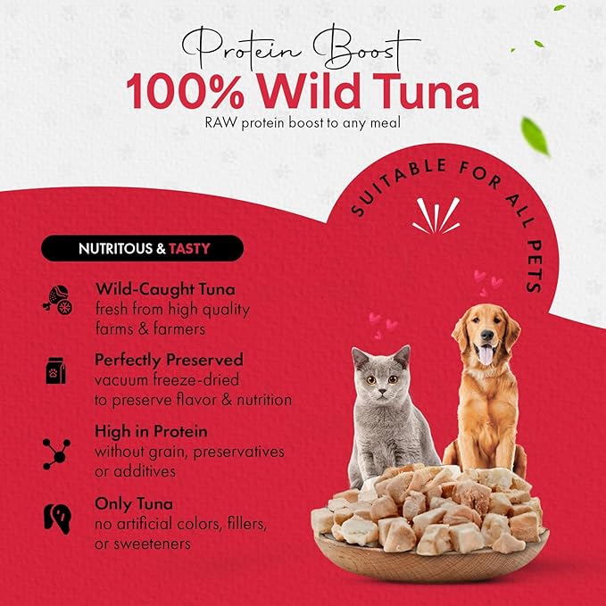Chef Kitty Freeze Dried Tuna Cat Treats, 100% Wild Caught, 8.5 oz