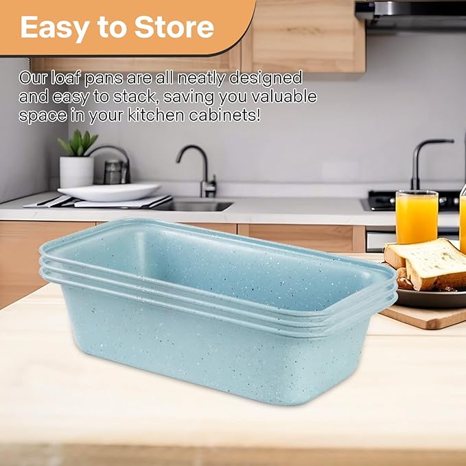 Proigtz 3-Pack Nonstick Loaf Pan, 9x4 in Nonstick Carbon Steel Bread Pans