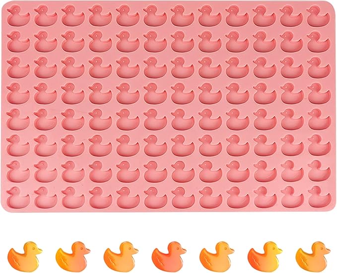 EDUEE Mini Duck Silicone Molds Pet Molds for Dog Treat 96 Cavity for Baking Biscuits, Cookie, Candy, Chocolate, Gummy, Cookie