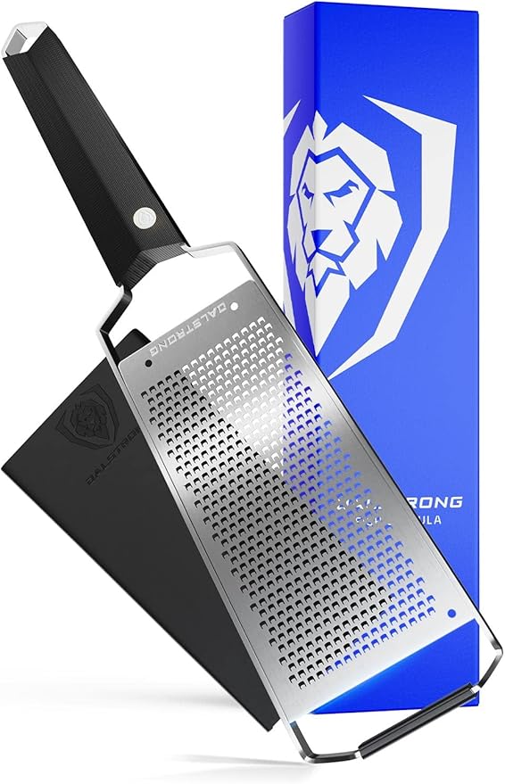 Dalstrong Wide Cheese Grater — Fine #304 Stainless Steel Blade, Blade Guard — For Parmesan, Hard Cheese, Chocolate & Citrus Zest — Non-Slip G10 Handle, Professional Grade, customer support