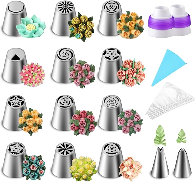 Suuker 27 Pieces Russian Piping Tips Set