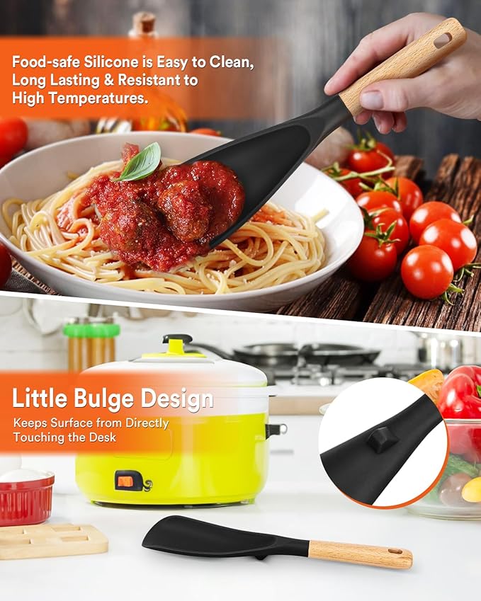 Badiano Cooking Spoon and Rice Scooper for Nonstick Cookware,Multi-function