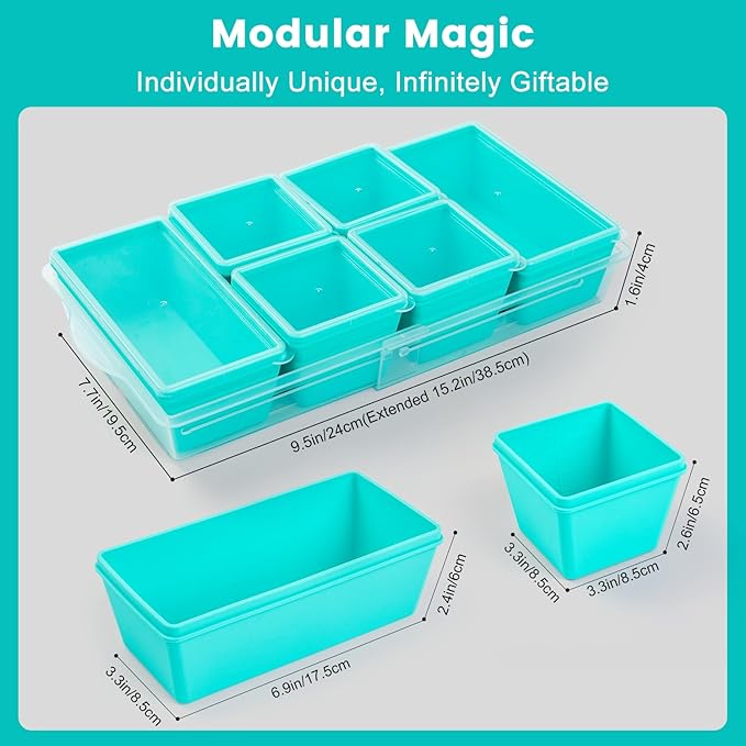 Gemice Silicone Freezer Molds with Lids, 6-Pack 1-Cup & 2-Cup