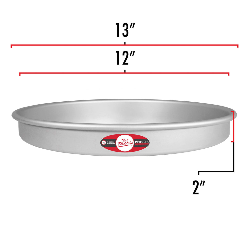Fat Daddio's Anodized Aluminum Round Cake Pan, 12 x 2 Inch