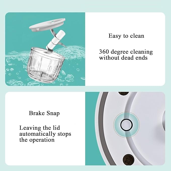 1.5 CUP Garlic Chopper,Electric Mini Food Processor,Portable Veggie Chopper