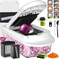 Ukeetap 8-Blade Cook Tool & Gadget Sets, Chopper Slicer Grater Set, White