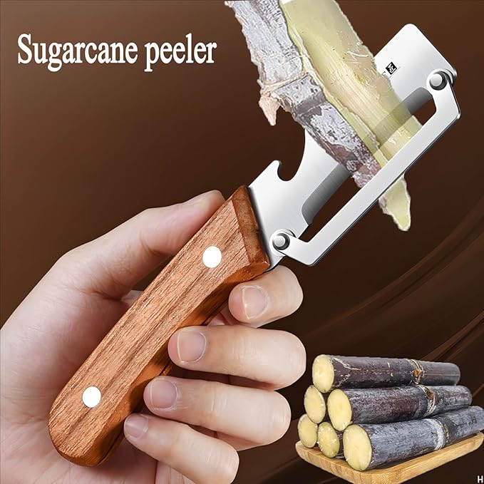 ANMIOU Vegetable Peeler Wooden Handle Sharp Stainless Steel Blade for Fruit