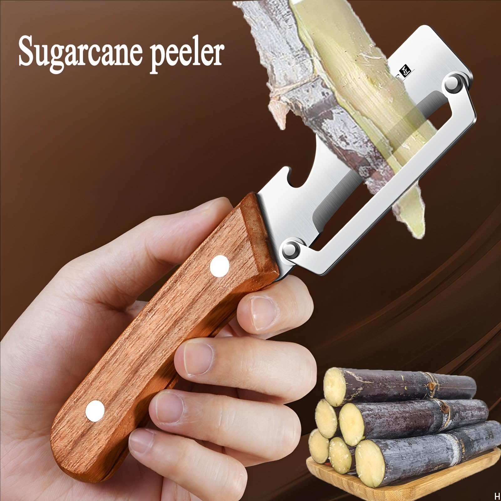 ANMIOU Vegetable Peeler Wooden Handle Sharp Stainless Steel Blade for Fruit