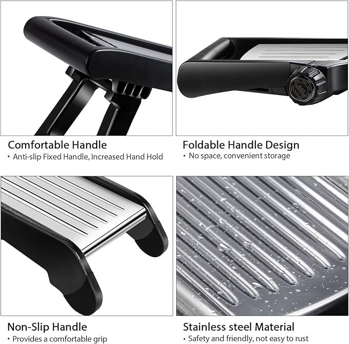 Mandoline Slicer for Kitchen, Adjustable Stainless Steel Food Slicer