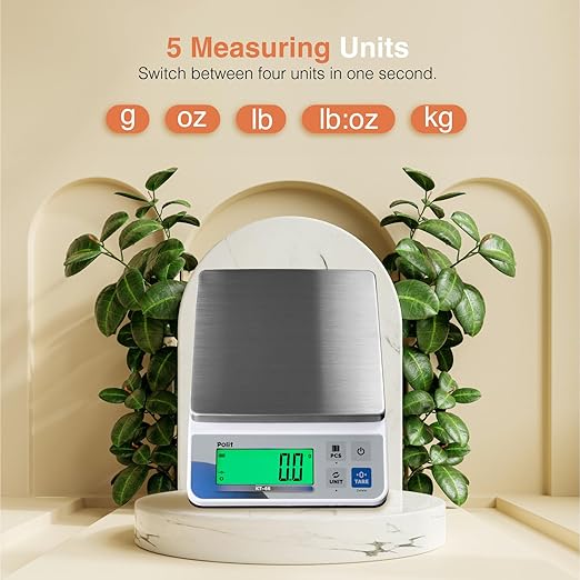 Polit Digital Kitchen Scale, High Capacity Food Scale for Baking, 18lb/8kg