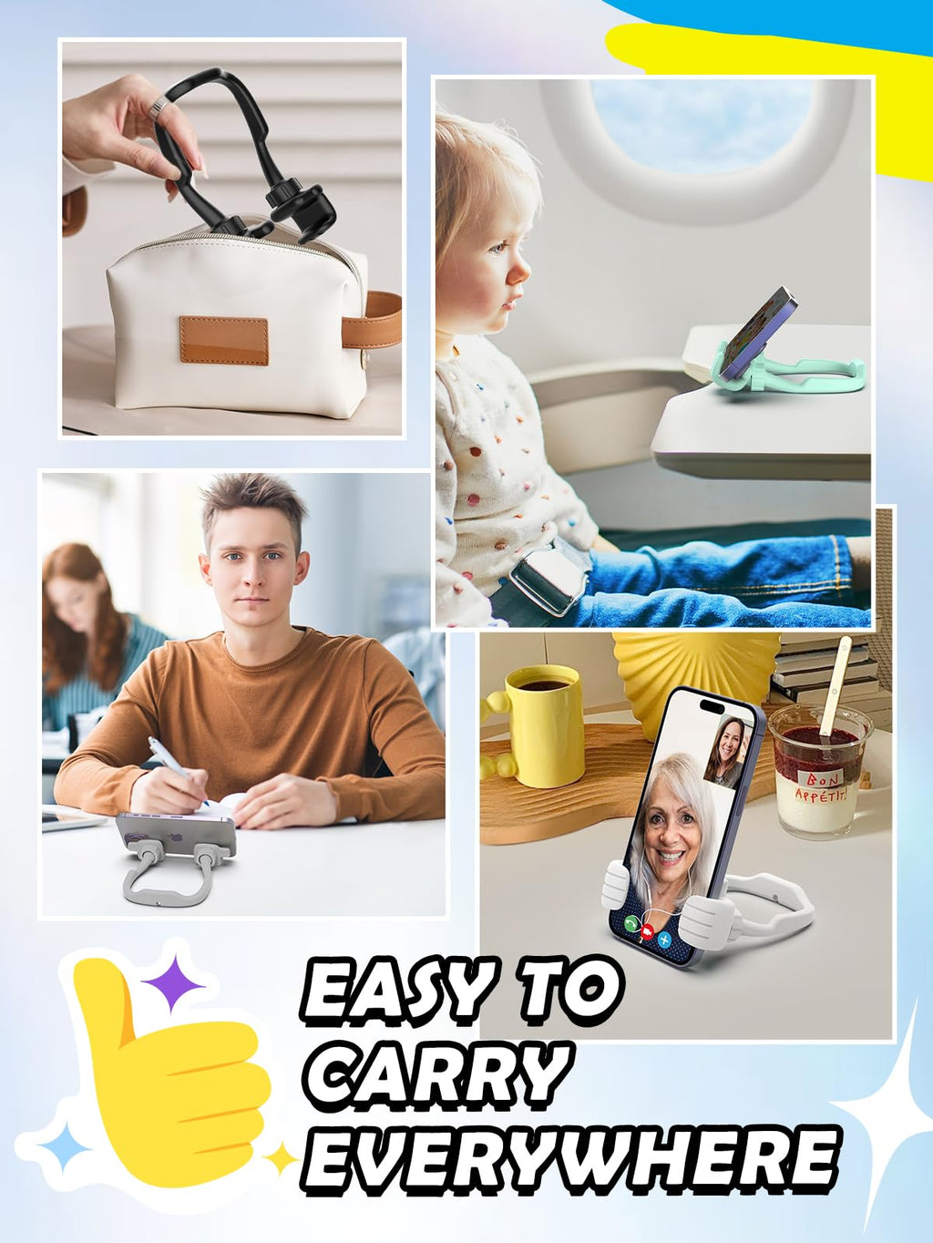 Stocking Stuffers for Men Women Teens Kids: Thumbs Up Lazy Phone Stand