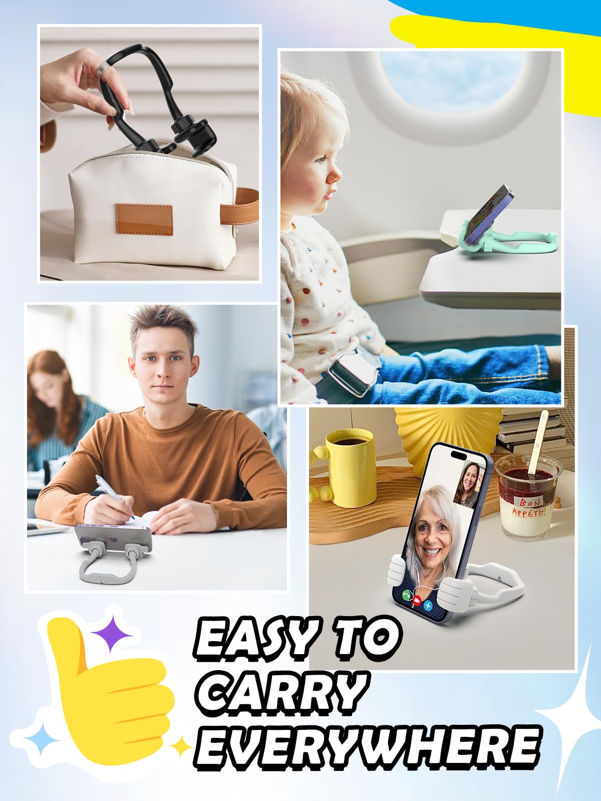 Stocking Stuffers for Men Women Teens Kids: Thumbs Up Lazy Phone Stand