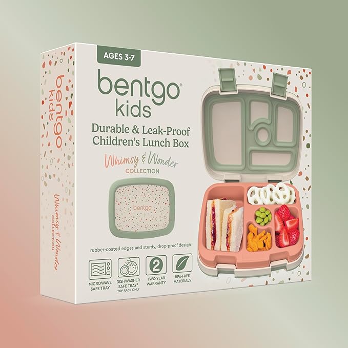 Bentgo Kids Prints Leak-Proof 5-Compartment Bento-Style Kids Lunch Box