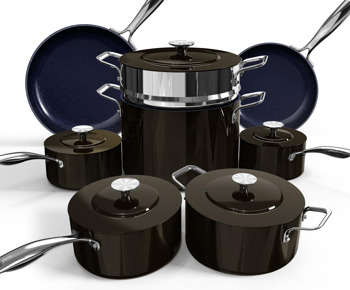 Nuwave Lux 13pc Forged Lightweight Nonstick Ceramic Cookware Set, PFAS-Free