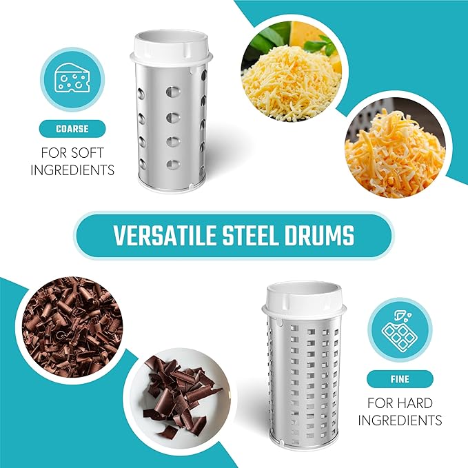 Vivaant Rotary Cheese Grater Hand Crank, Handheld Parmesan Cheese Shredder