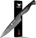 aisyoko Professional Chef Knife 6.5" Damascus Kitchen Knife 8C High carbon stainless steel Super sharp,Full Tang ABS Anti-Skid Handle utility knife Japanese Cooking Knife with Luxury Gift Box