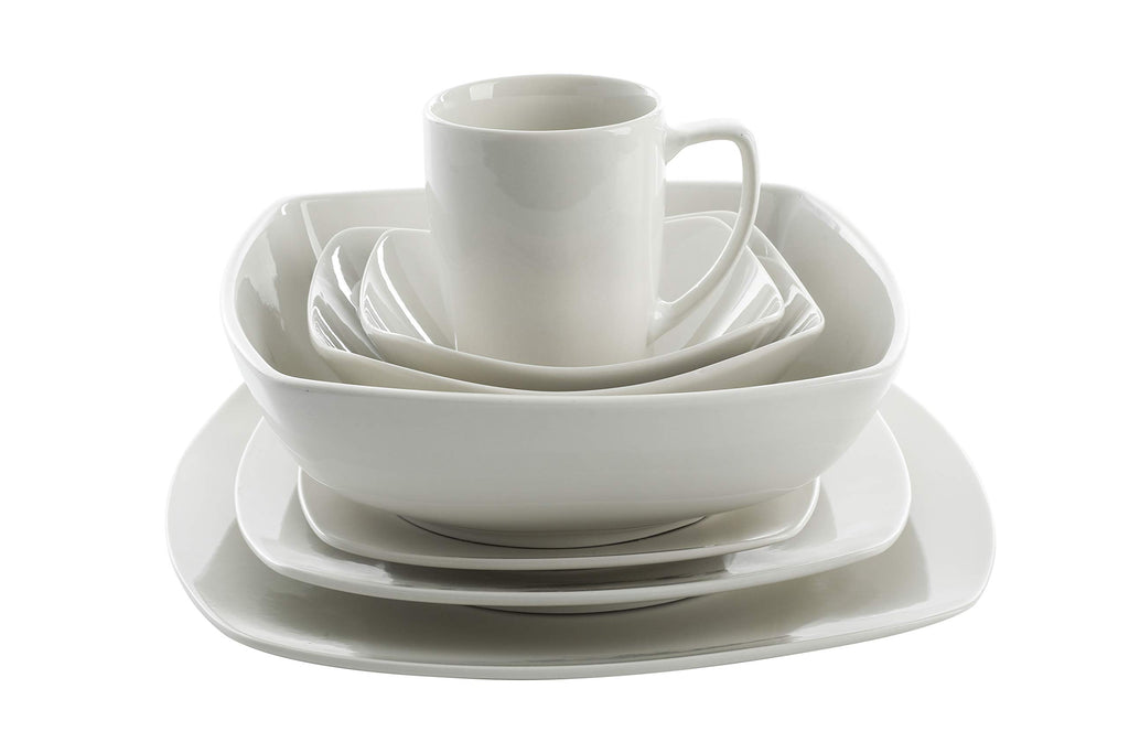 Gibson Home Zen Buffetware 39 Piece Dinnerware Set, White