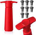 Vacu Vin Original Saver Wine Bottle Stopper – With 8 Vacuum Stoppers – Preserver Wine Stopper with Pump for Red or White Wine – Wine Accessories to Keep Wine Fresh – Airtight Seal Stoppers – Red