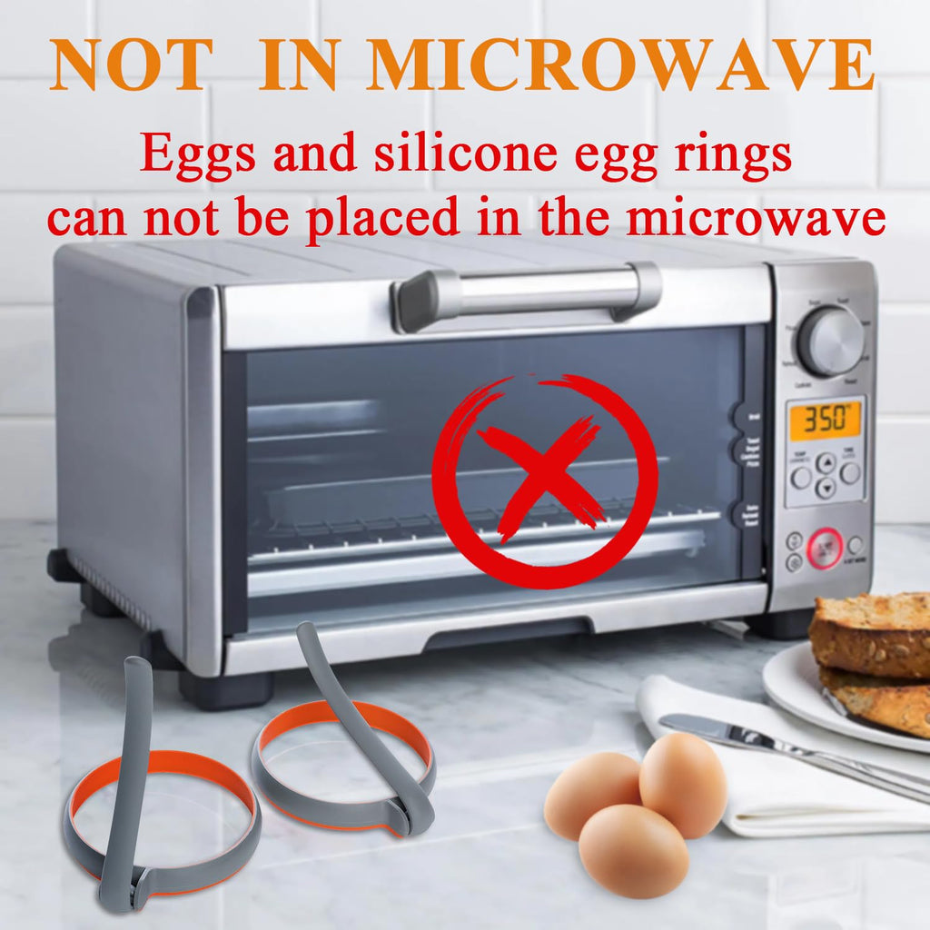 Silicone Egg Molds Pancake Molds for Kids, Silicone Egg Rings Pack of 4 for Frying Eggs, Nonstick Silicone Egg Mcmuffin Maker Pancake Rings