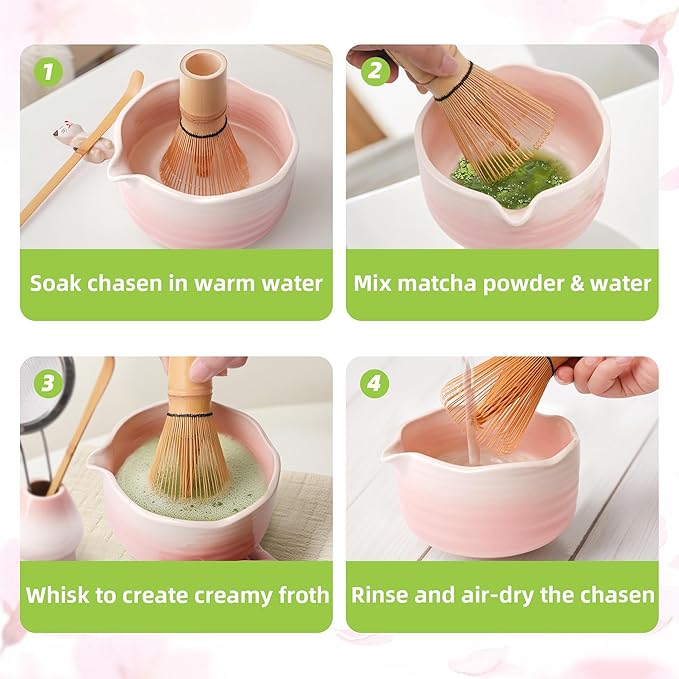 ECOLEMON Matcha Whisk (1-Piece), Golden Bamboo Whisk for Matcha Tea, Chasen, 100-Prong Bamboo Matcha Wisk Mixer Frother Brush for Making Macha Ceremonial Grade