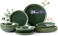 AmorArc Ceramic Dinnerware Sets for 8, 24Pcs Plates and Bowls Sets Dishes